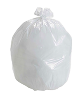 BIN LINER 27Ltr HDPE 510mm X 630mm + 650mm WHITE CTN 1000