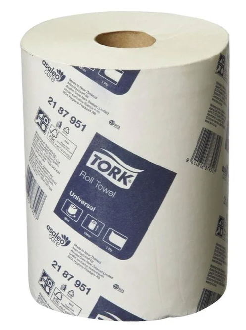 HAND TOWEL ROLL 18cm X 90M 1PLY 2187951 TORK CTN 16 