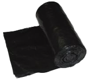 BIN LINER 240Ltr LDPE 1150mm X 1450mm HEAVY DUTY AIDCO BLACK ROLL 100