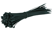 CABLE TIES 300mm X 4.8mm BLACK PKT 100