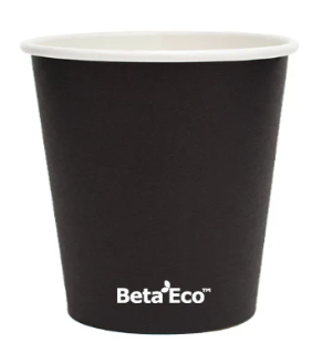 CUP SINGLE WALL PE LINED 8oz BLACK BETAECO BE-SW08B CTN 1000